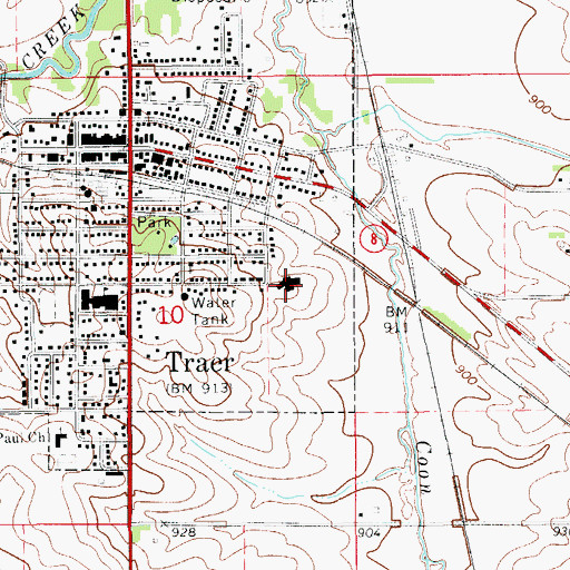 Topographic Map of Sunrise Hill Care Center, IA