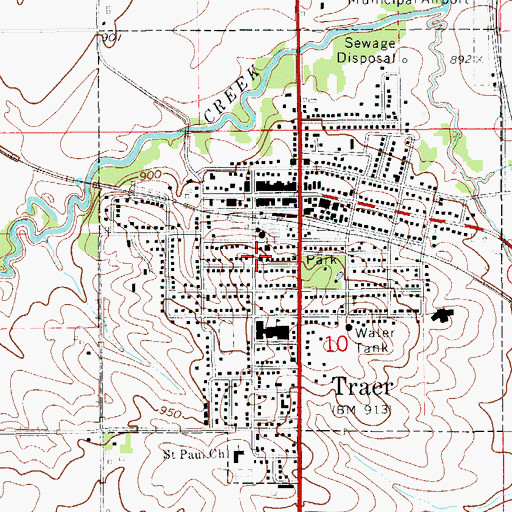 Topographic Map of United Presbyterian Church, IA