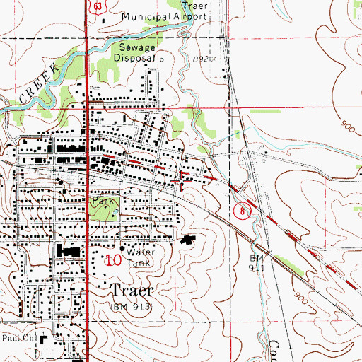 Topographic Map of Saint Luke Evangelical Lutheran Church, IA