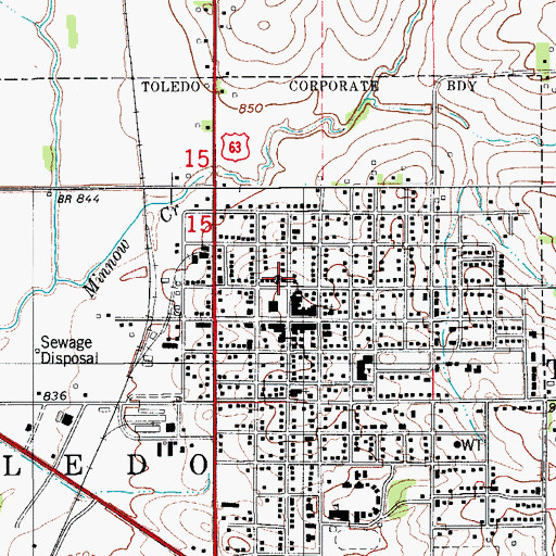 Topographic Map of Tama County Historical Museum, IA