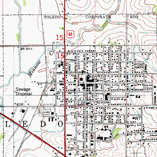 Topographic Map of Tama County Sheriff's Office, IA
