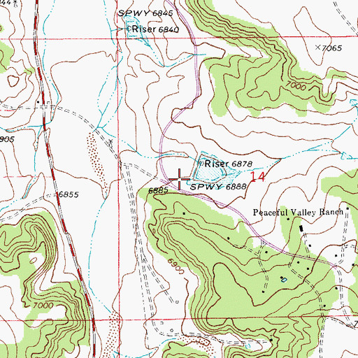 Topographic Map of Kiowa Creek Watershed P-47 Dam, CO