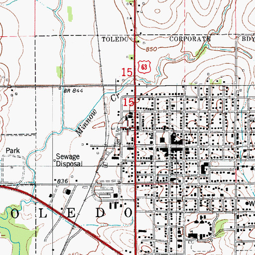 Topographic Map of First Presbyterian Church, IA