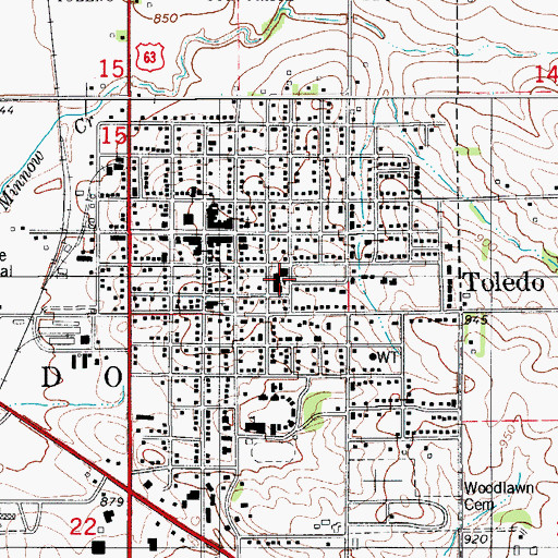 Topographic Map of South Tama County Middle School, IA