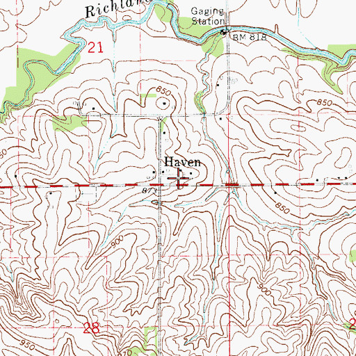 Topographic Map of Haven Community Church, IA