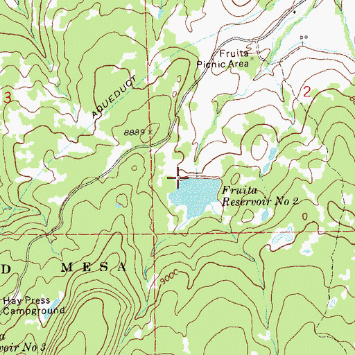 Topographic Map of Fruita Number 2 Dam, CO