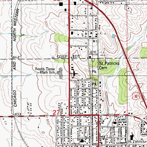 Topographic Map of Sunny Hill Care Center, IA