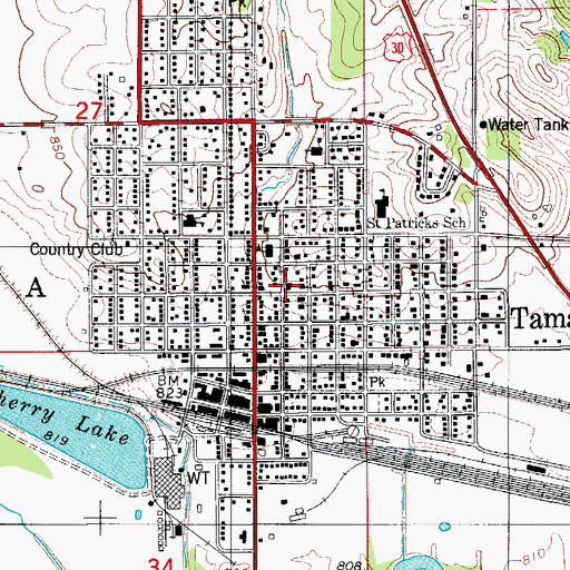 Topographic Map of Saint Paul Lutheran Church, IA
