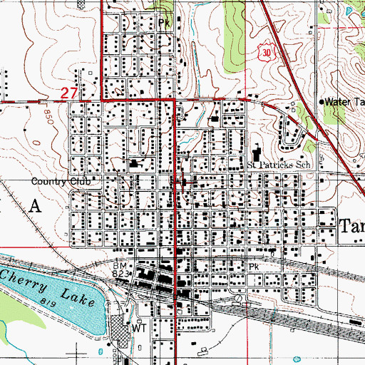 Topographic Map of Tama Primary School, IA