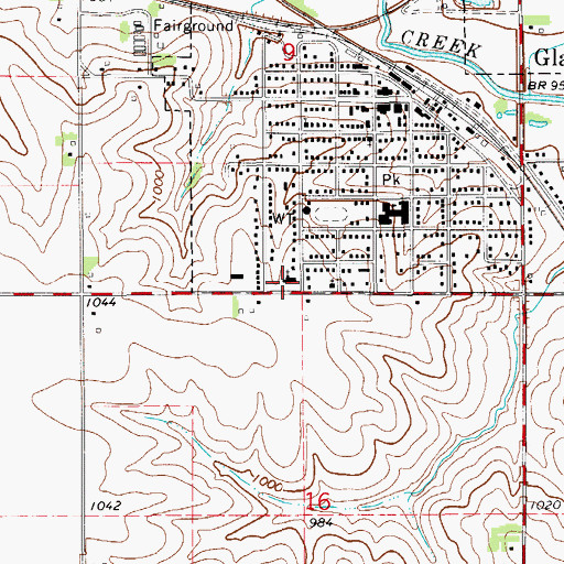 Topographic Map of United Methodist Church, IA