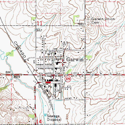 Topographic Map of Saint Boniface Catholic Church, IA