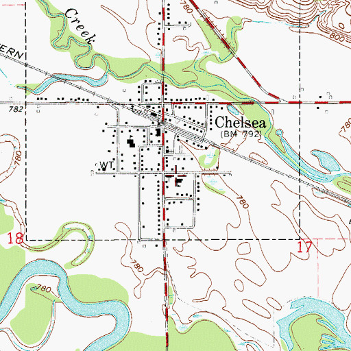Topographic Map of Saint Joseph's School, IA