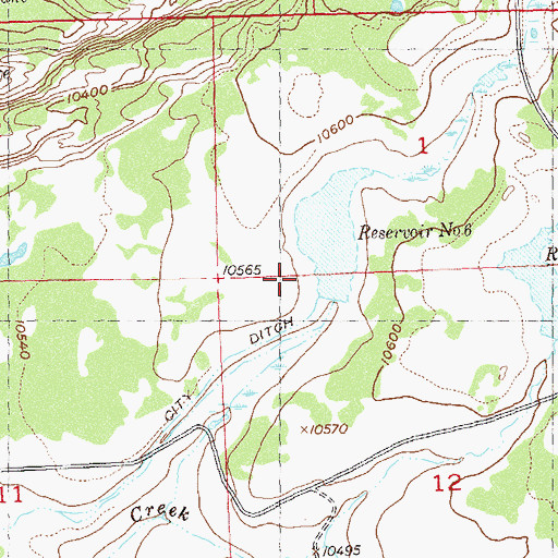 Topographic Map of Grand Mesa Number 6 Dam, CO
