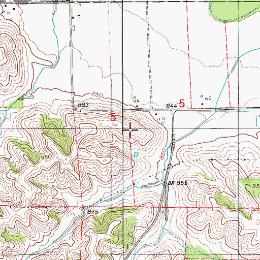 Topographic Map of Croskrey Cemetery, IA