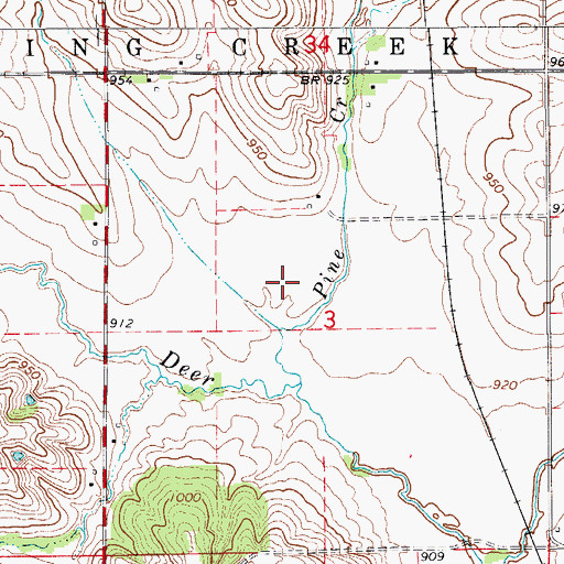 Topographic Map of Conant Cemetery, IA