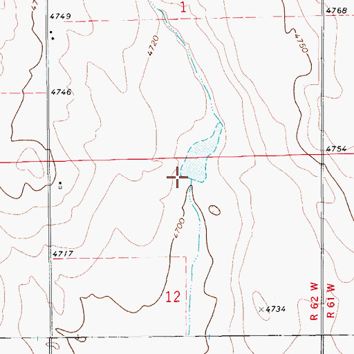 Topographic Map of Klingenberg Flood Control Number 1 Dam, CO