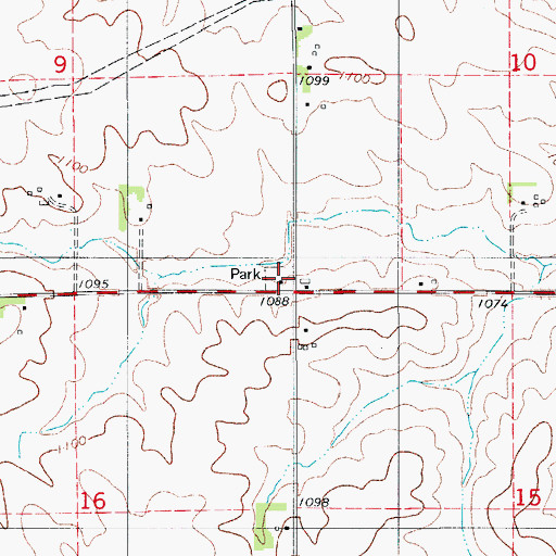 Topographic Map of Miller Memorial Park, IA