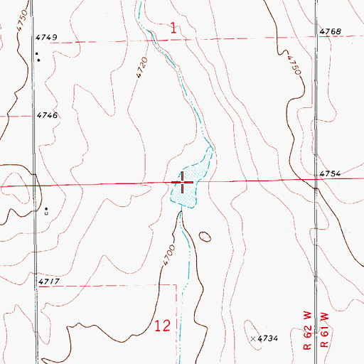 Topographic Map of Klingenberg Flood Control Number 1 Reservoir, CO