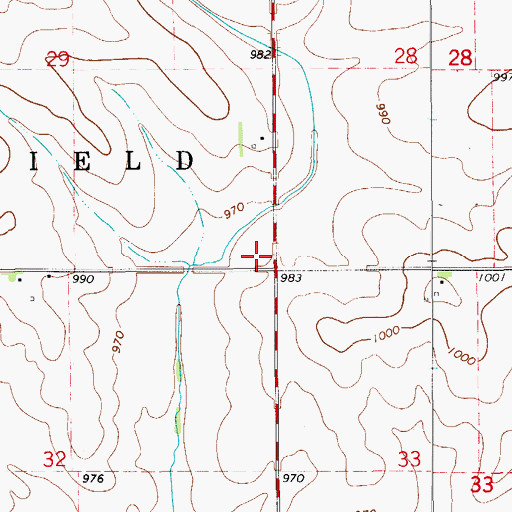 Topographic Map of Dairyville Post Office (historical), IA