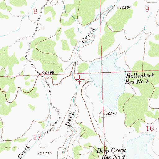 Topographic Map of Hallenbeck Number 2 Dam, CO