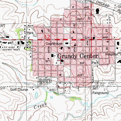 Topographic Map of Upper Elementary School, IA