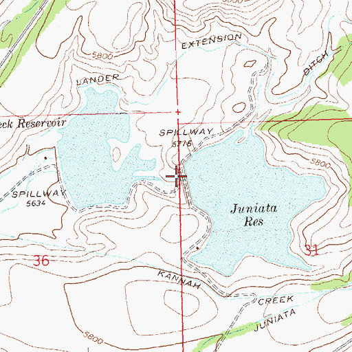Topographic Map of Juniata Dam, CO