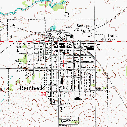Topographic Map of First United Presbyterian Church, IA