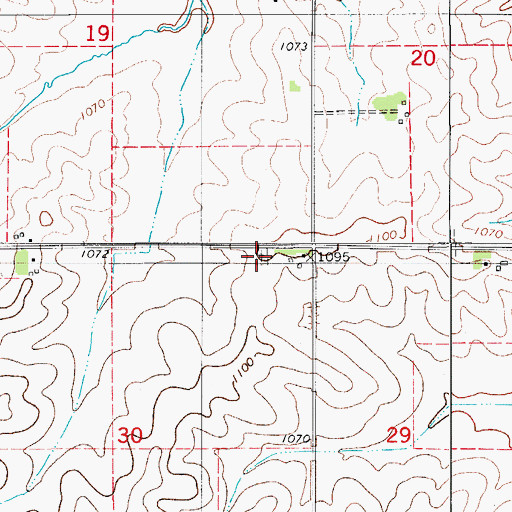 Topographic Map of German Township Cemetery, IA
