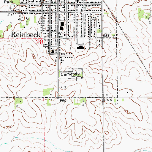 Topographic Map of Queen of Heaven Catholic Church, IA