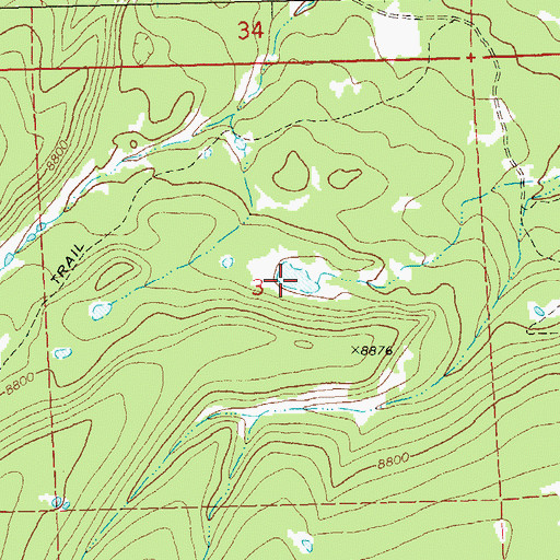 Topographic Map of King Reservoir Number 1, CO