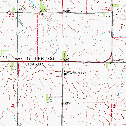 Topographic Map of Ackley Christian Reformed Church, IA