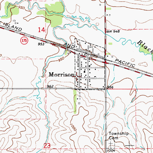 Topographic Map of Grundy County Museum, IA