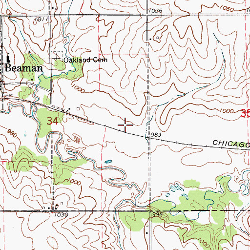 Topographic Map of Comet Trail, IA