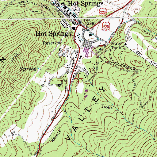 Topographic Map of Bath Community Hospital, VA