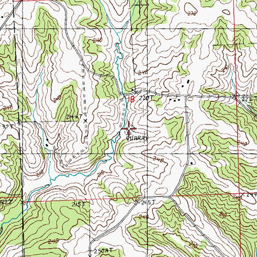 Topographic Map of Haas Quarry, IL