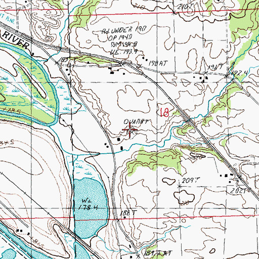 Topographic Map of Lawrence Quarry, IL