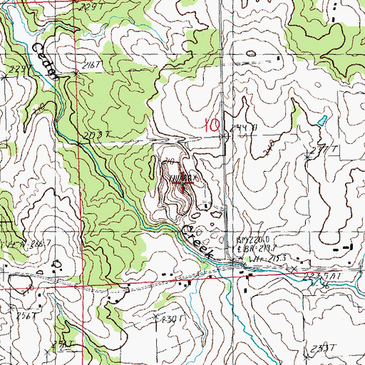 Topographic Map of Mount Carroll Quarry, IL