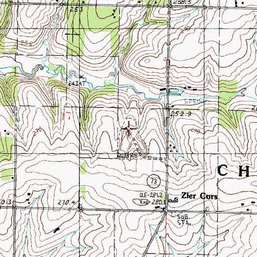 Topographic Map of Sturtz Quarry, IL
