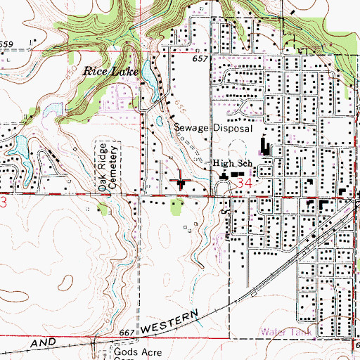 Topographic Map of Catlin Church of Christ, IL