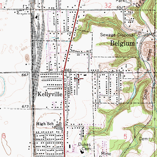 Topographic Map of New Start Gospel Center, IL