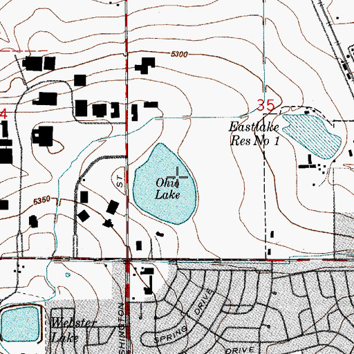 Topographic Map of Ohio Lake Dam, CO