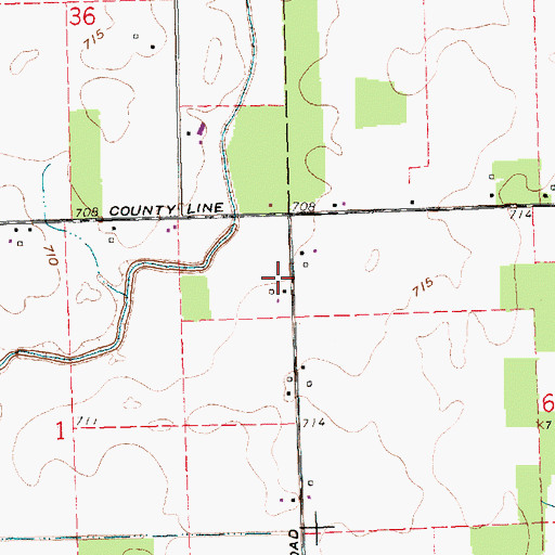 Topographic Map of Glenburg Post Office (historical), OH