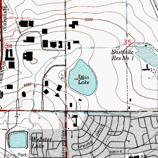 Topographic Map of Ohio Lake Reservoir, CO