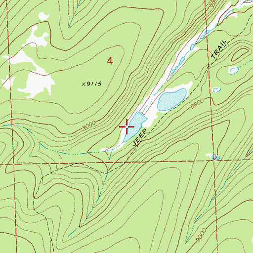 Topographic Map of King Reservoir Number 3, CO