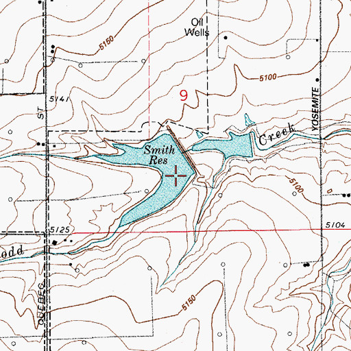 Topographic Map of Smith Irrigation Dam, CO