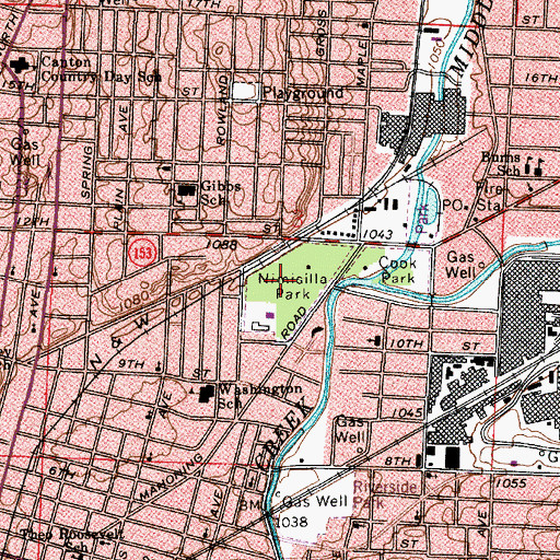 Topographic Map of Nimisilla Park, OH