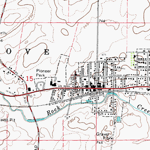 Topographic Map of Saint Pauls United Church of Christ, IL