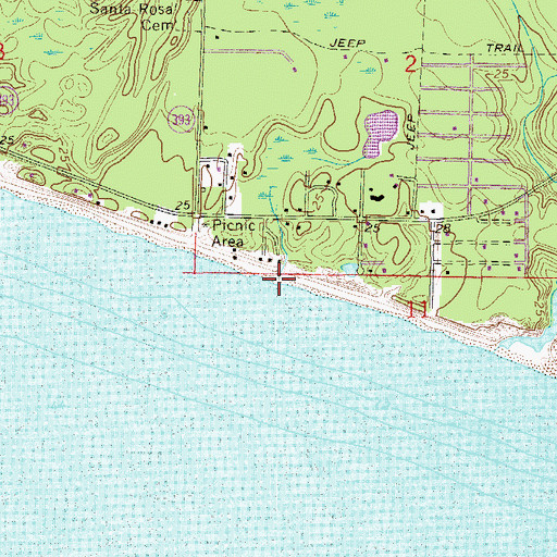Topographic Map of Irwin Creek, FL