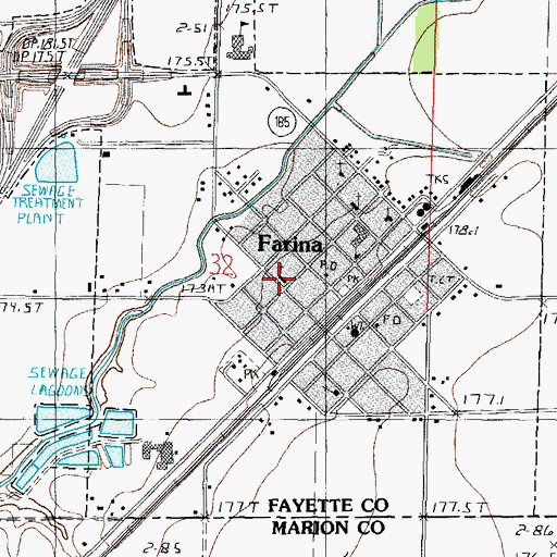 Topographic Map of First Apostolic Church, IL