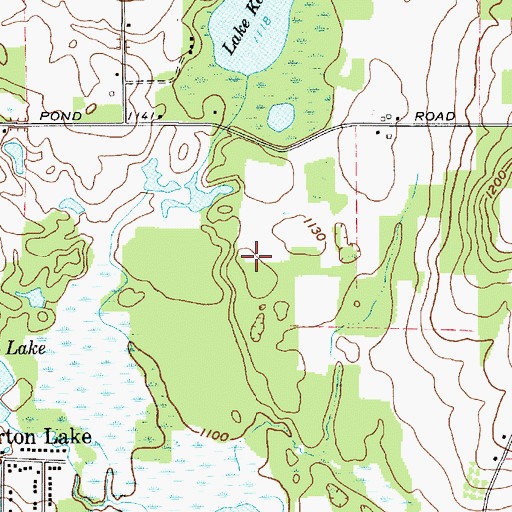 Topographic Map of Burton County Wetlands, OH